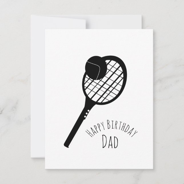 Tennis Happy Birthday Vater Vater Opa Card Karte (Vorderseite)