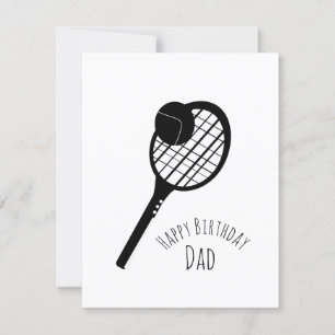 Tennis Happy Birthday Vater Vater Opa Card Karte