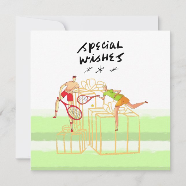 Tennis Happy Geburtstag für Tennis Players (Vorderseite)