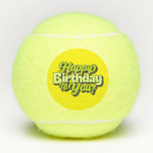 Tennis Happy Geburtstag mit Tennisball Tennisbälle