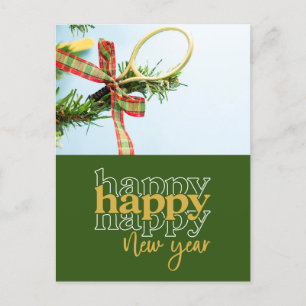 Tennis Happy New Year Feiertagspostkarte