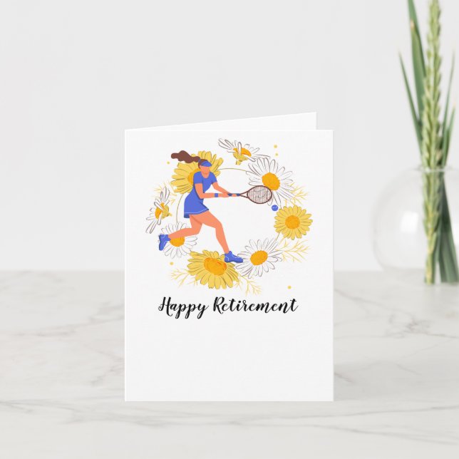 Tennis Happy Pension zum Tennisspieler Karte (Vorderseite)