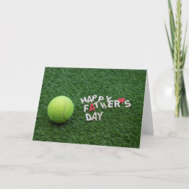 Tennis Happy Vatertag mit Tennisball Karte