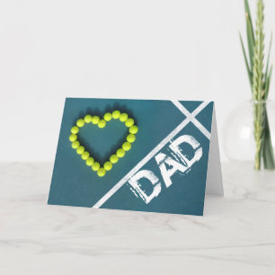 Tennis Heart Father's Day Karte