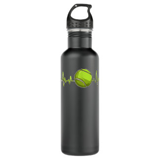 Tennis Heartbeat Liebe Herzschrittmacher Fächer Lo Edelstahlflasche