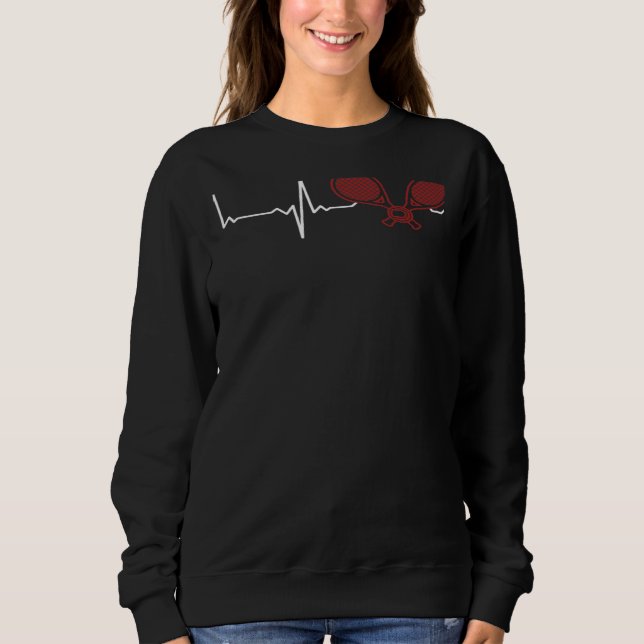 Tennis Heartbeat Professional Player Trainer Tenni Sweatshirt (Vorderseite)