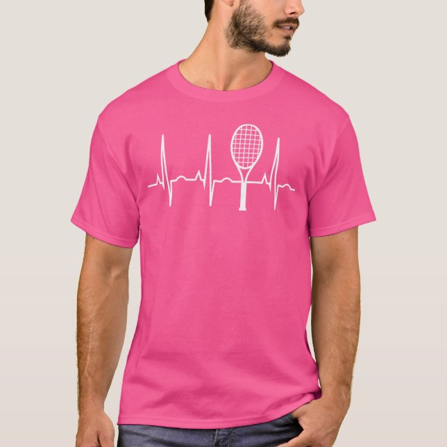 Tennis Heartbeat Shirt Bestes Tennis-T-Shirt (Vorderseite)
