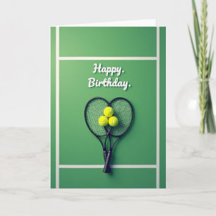 Tennis Herz Geburtstagskarte Karte