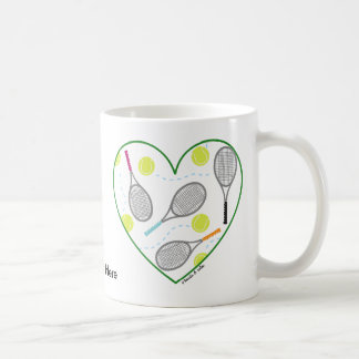 Tennis-Herz-Tasse Kaffeetasse