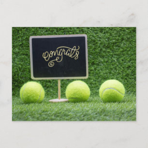Tennis Herzlichen Glückwunsch an Spieler Postcard Postkarte
