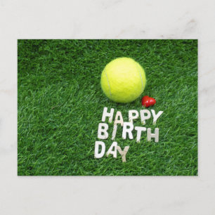 Tennis Herzlichen Glückwunsch zum Geburtstag mit L Postkarte