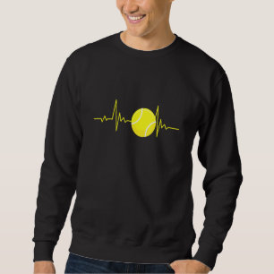Tennis-Herzschlag für Players Trainer Tennisspiele Sweatshirt