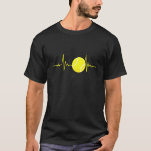Tennis-Herzschlag für Players Trainer Tennisspiele T-Shirt