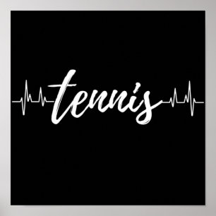 Tennis-Herzschlag. Poster
