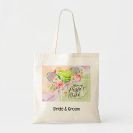 Tennis-Hochzeit Bachelorette Bride Tote Bag Tragetasche