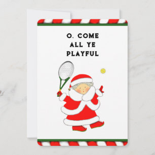 Tennis Holiday Weihnachtskarten Feiertagskarte
