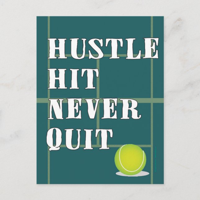 Tennis Hustle Postkarte (Vorderseite)
