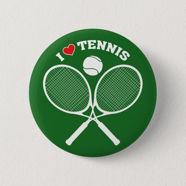 Tennis, I Liebe Tennis Button (Vorderseite)