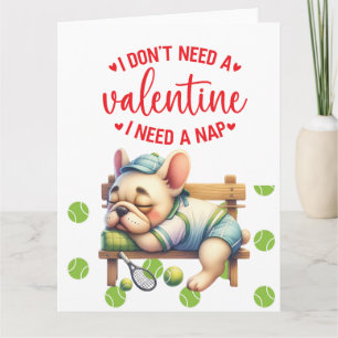 TENNIS Ich brauche keinen Valentinstag  Karte