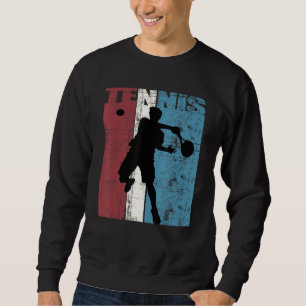 Tennis Idee Tennis Vintage Tennis Spieler Distress Sweatshirt