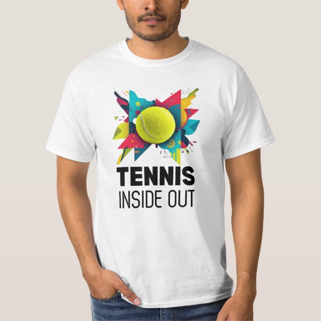 Tennis Inside Out Abstract T-Shirt (Vorderseite)