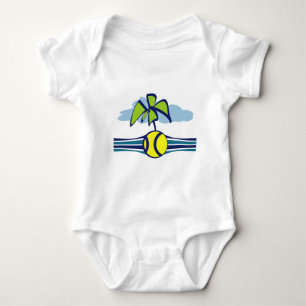 Tennis Island Tropical Summer Baby Bodysuit Baby Strampler