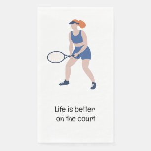 Tennis ist besser auf dem Tennisplatz Serviette