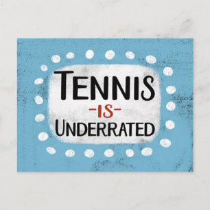 Tennis ist eine untergeordnete Postkarte