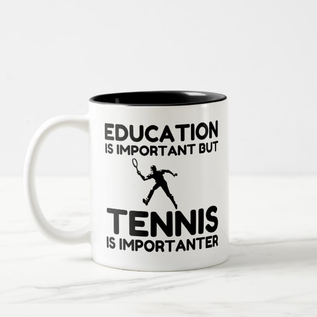 TENNIS IST EINFÜHRER ZWEIFARBIGE TASSE (Links)