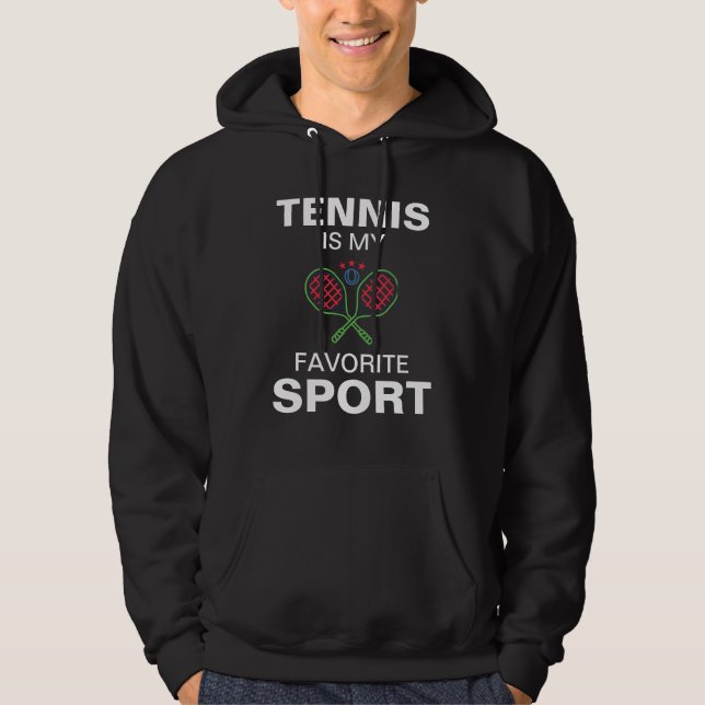 Tennis ist mein Lieblingssport Hoodie (Vorderseite)