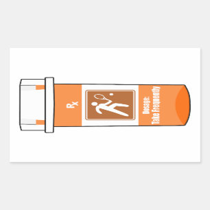 Tennis ist mein Medikament Rechteckiger Aufkleber