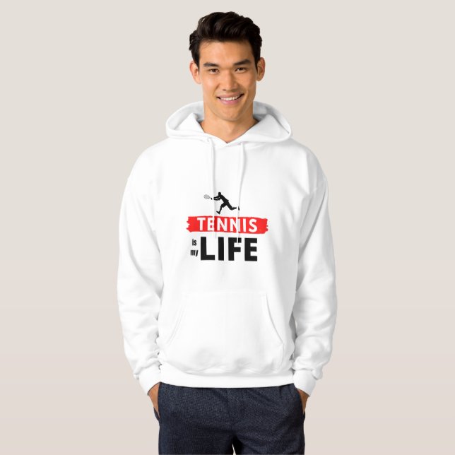 Tennis ist meine Liebe der Lebenssportarten Hoodie (Vorne ganz)