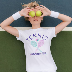 Tennis ist meine Therapie Girly T-Shirt Tri-Blend Shirt
