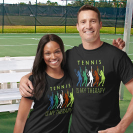 Tennis ist meine Therapie! Tennisspielerin Black T-Shirt