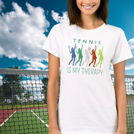 Tennis ist meine Therapie! Tennisspielerin T-Shirt