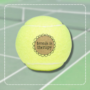 Tennis ist Therapie-Geschenk Tennisball Tennisbälle
