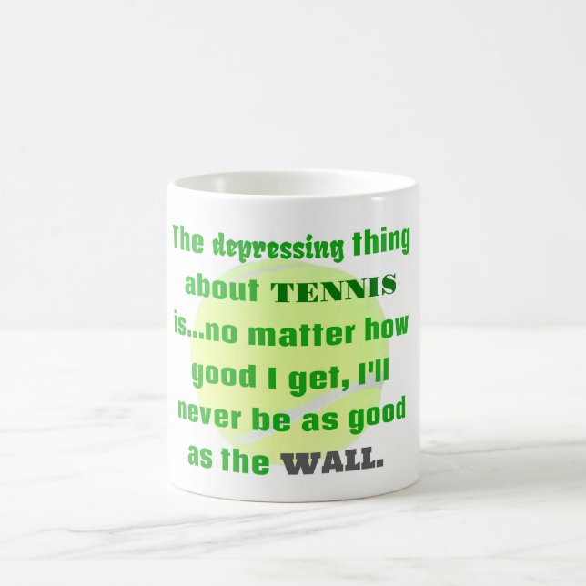 Tennis Joke Geschenk für Laughis Tennis Ball Kaffeetasse (Mittel)