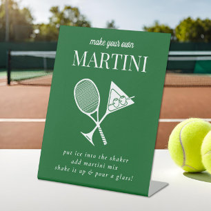 Tennis Junggesellinnen Martini Bar Sockelschild