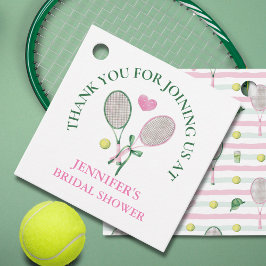 Tennis-Junggesellinnenabschied Danke-Schön-Anhänge Geschenkanhänger