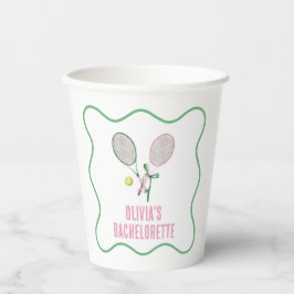 Tennis-Junggesellinnenabschied im preppy-Stil Pappbecher