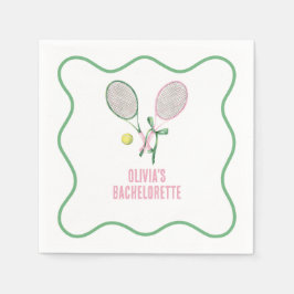 Tennis-Junggesellinnenabschied im preppy-Stil Serviette