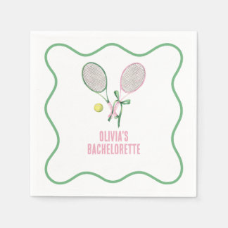 Tennis-Junggesellinnenabschied im preppy-Stil Serviette