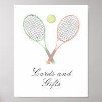 Tennis-Junggesellinnenabschied - Karten und Gesche