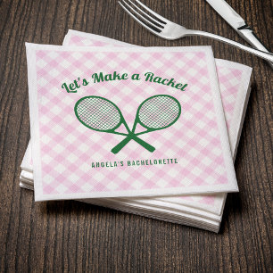 Tennis-Junggesellinnenabschied-Mache-einen-Aufstan Serviette