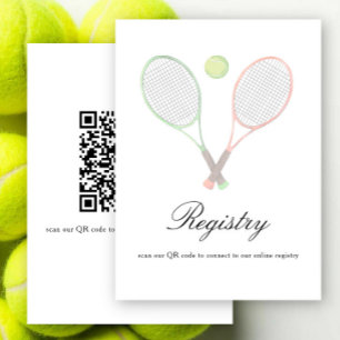Tennis Junggesellinnenabschied QR-Code für Geschen Begleitkarte