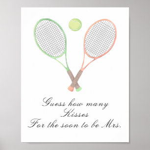 Tennis-Junggesellinnenabschied - Wie viele Küsse S Poster