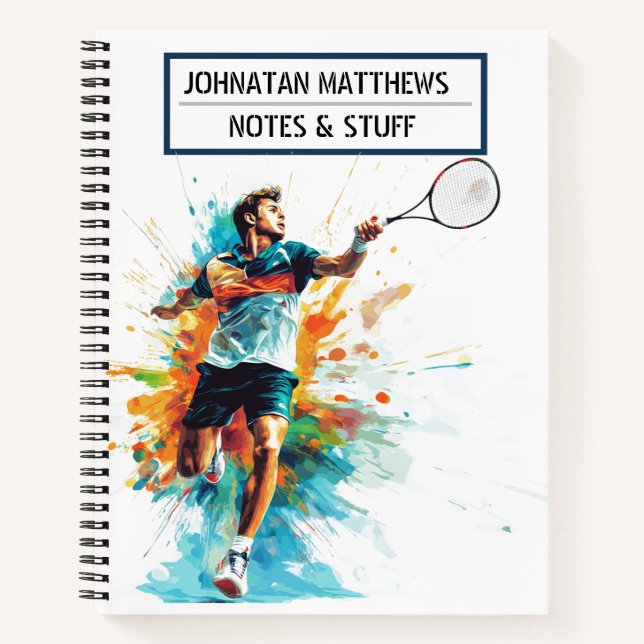 Tennis-Kinder-Notebook Notizbuch (Vorderseite)