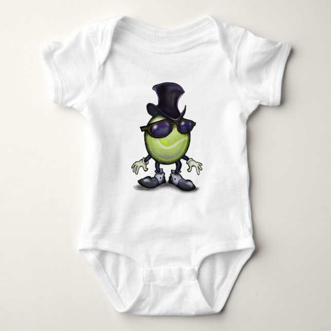 Tennis-Klasse Baby Strampler (Vorderseite)