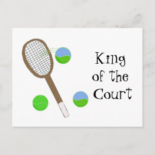 Tennis - König des Courts Postkarte
