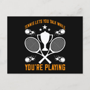 Tennis Lasse beim Spielen Postkarte